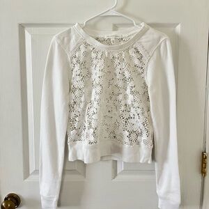 Victoria Secret White Lace Sweater